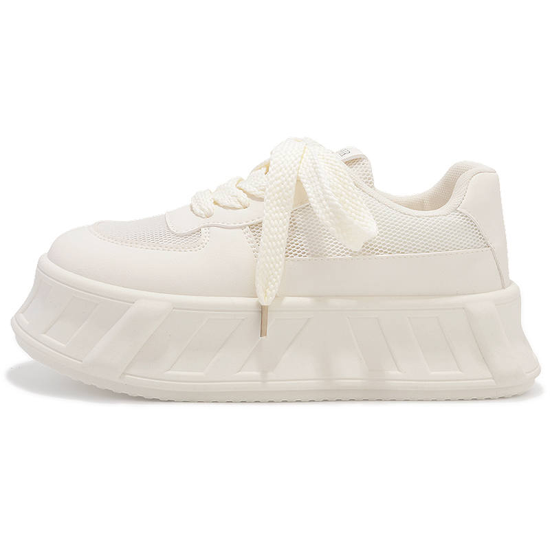 JIONGSEN Slip Resistant Abrasion Resistant Low top Skateboard Shoes Women's Beige