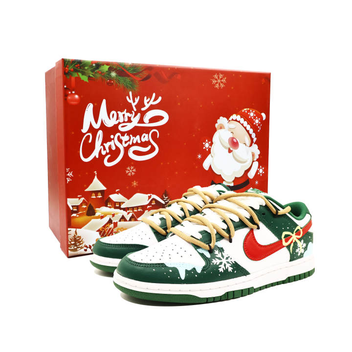Nike Nike Dunk Icy Snow Christmas Leather Slip Resistant Abrasion Resistant Slip Resistant Abrasion Resistant Low top