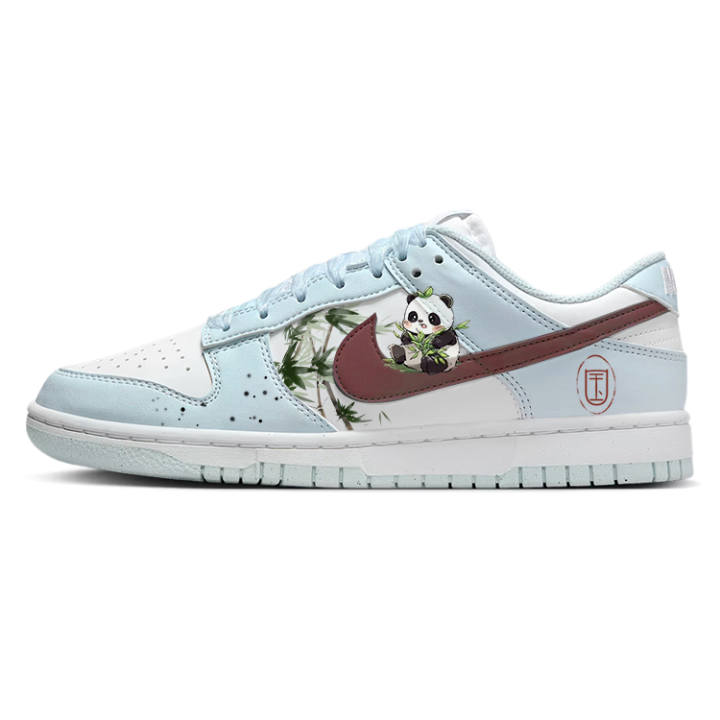 Nike Nike Dunk Cushioning, Wear Resistant Low top Skateboard Shoes Women's White Blue
