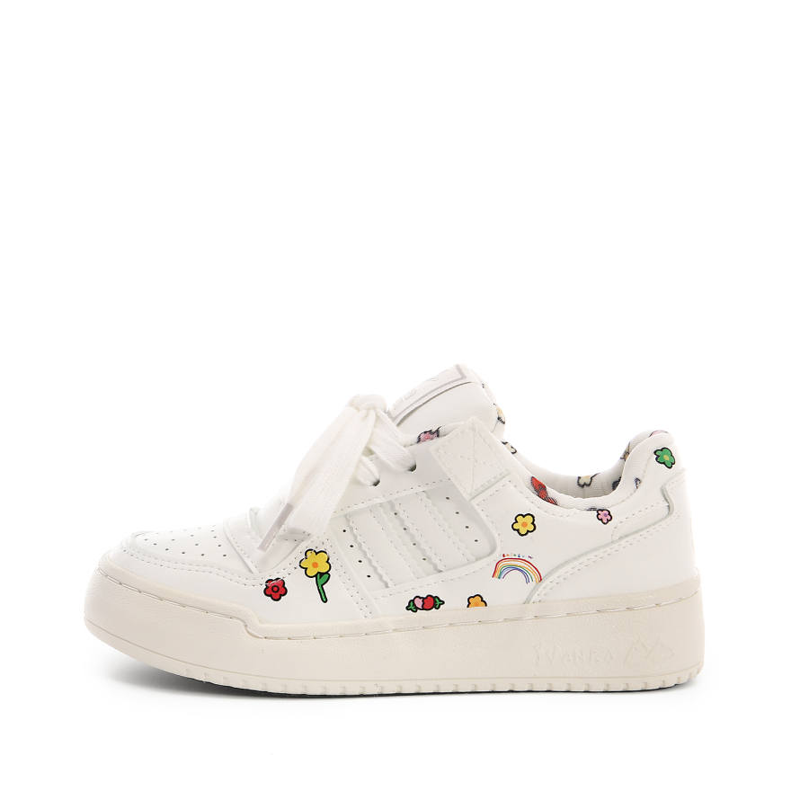 KEAIDENI Low top Skateboard Shoes Women's White