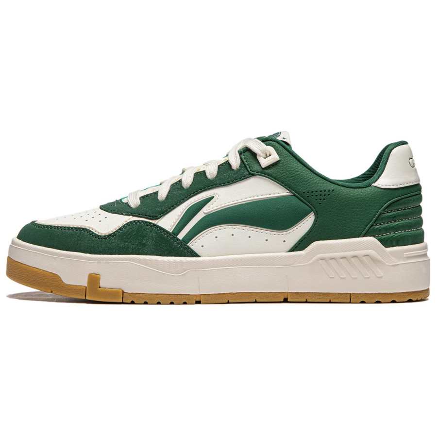 Li-Ning Li Ning Common 80s Slip Resistant Abrasion Resistant Low top Skateboard Shoes Men's Green White