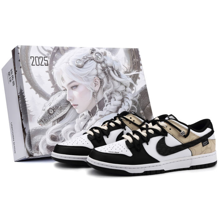 Nike Nike Dunk Slip Resistant Abrasion Resistant Low top Skateboard Shoes Unisex Black Brown