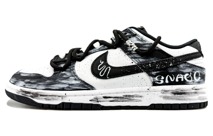 Nike Nike Dunk Abrasion Resistant Low top Skateboard Shoes Unisex Black White