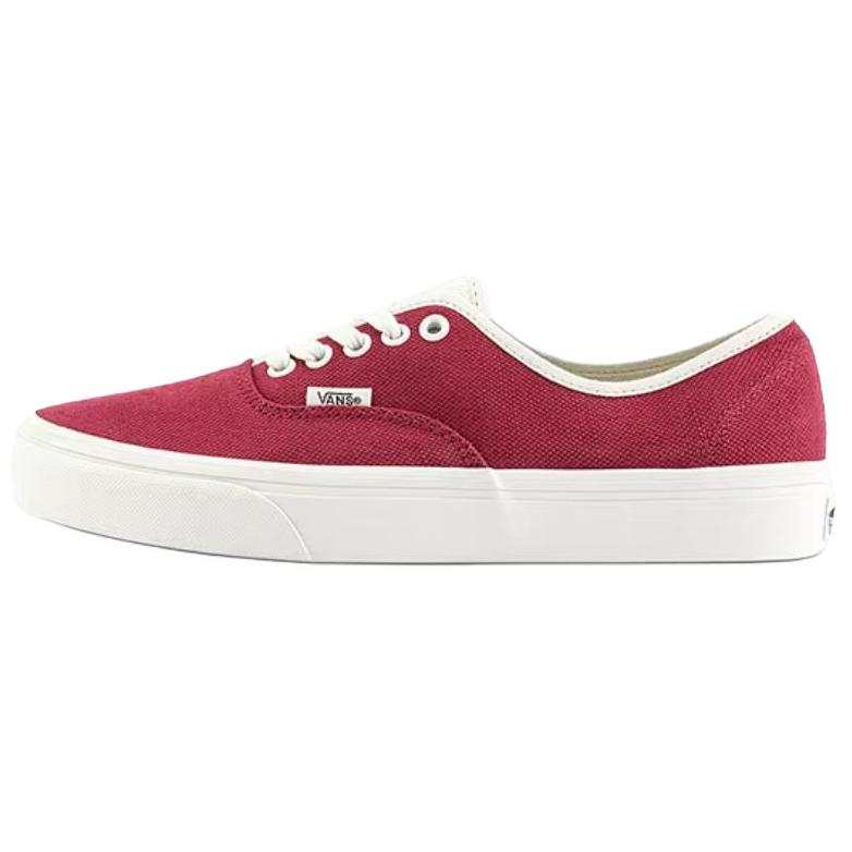 Vans Authentic Lightweight And Breathable Low top Skateboard Shoes Unisex Dark Red