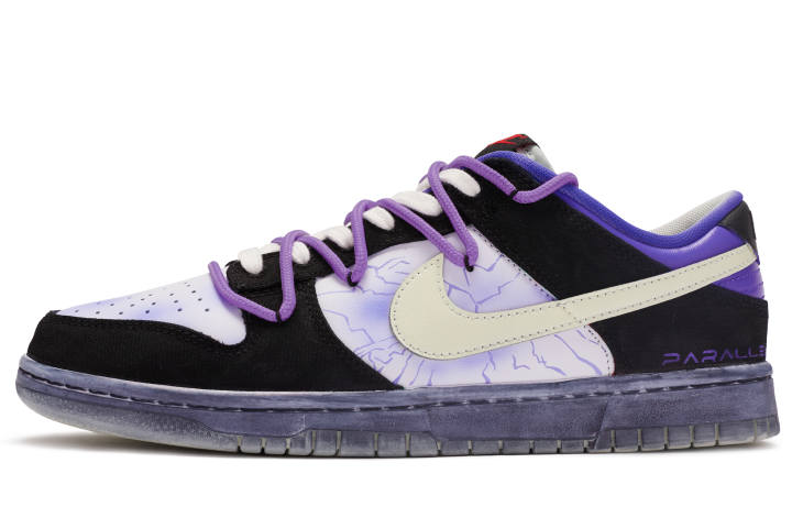 Nike Nike Dunk Low top Skateboard Shoes Men's Black White Purple