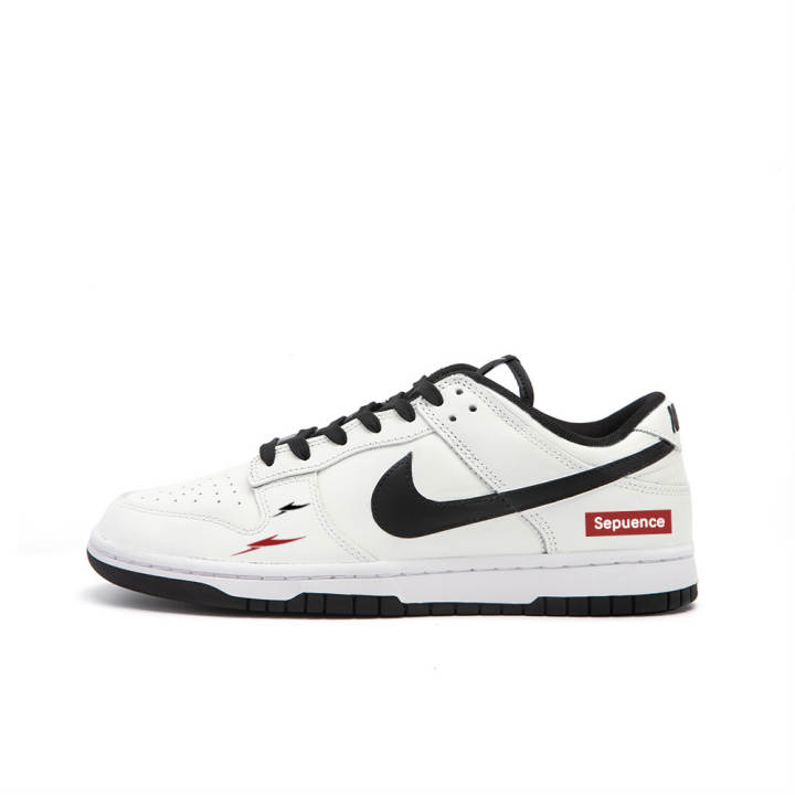 Nike Nike Dunk Encounter Evening Gown Small Flower Leather Cushioning, Wear Resistant Low top Skateboard Shoes Unisex Black