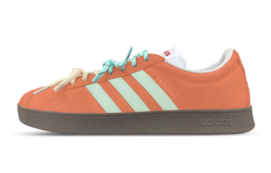 Adidas Neo VL Court Lifestyle Slip Resistant Low top Skateboard Shoes Unisex Orange Green