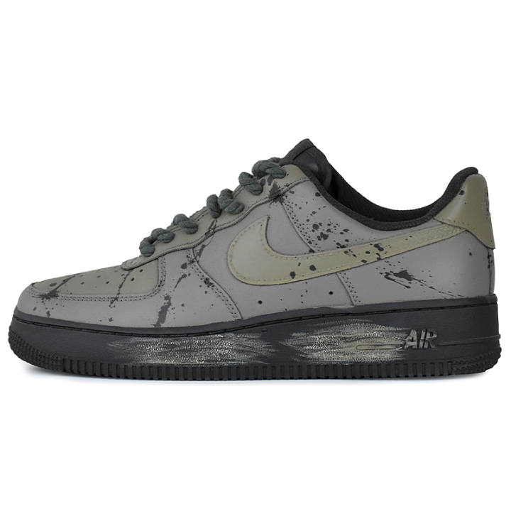 Nike Nike Air Force 1 Abrasion Resistant Low top Skateboard Shoes Unisex Gray