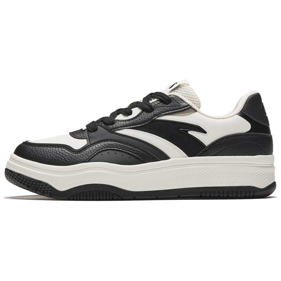 Anta Slip Resistant, Abrasion Resistant, Height Increasing Low top Skateboard Shoes Women's Black White
