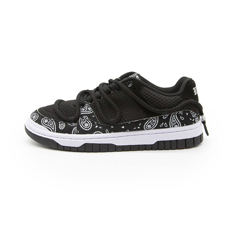 VXDT Slip Resistant, Abrasion Resistant, Height Increasing Low top Skateboard Shoes Unisex Black