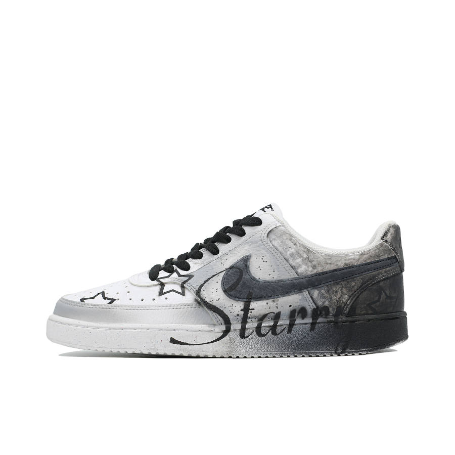 Nike Nike Court Vision 1 Slip Resistant Abrasion Resistant Low top Skateboard Shoes Men's Gray Black White