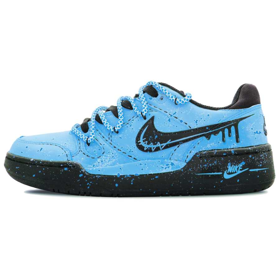 Nike Nike Full Force Dark Night Lightning Abrasion Resistant Low top Skateboard Shoes Unisex Black Blue