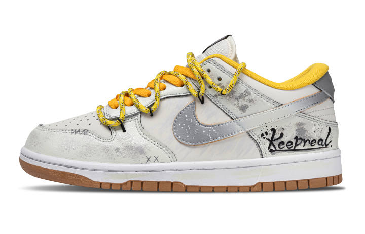 Nike Nike Dunk Low top Skateboard Shoes Unisex White Gray