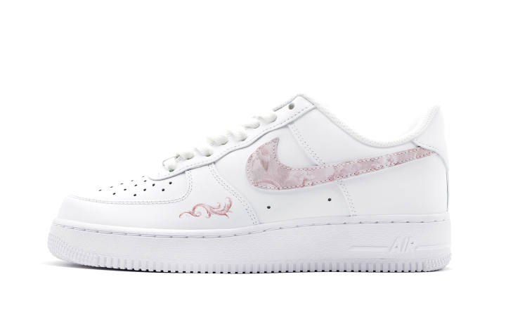 Nike Nike Air Force 1 Pink Rococo Low top Skateboard Shoes Women's Pink White