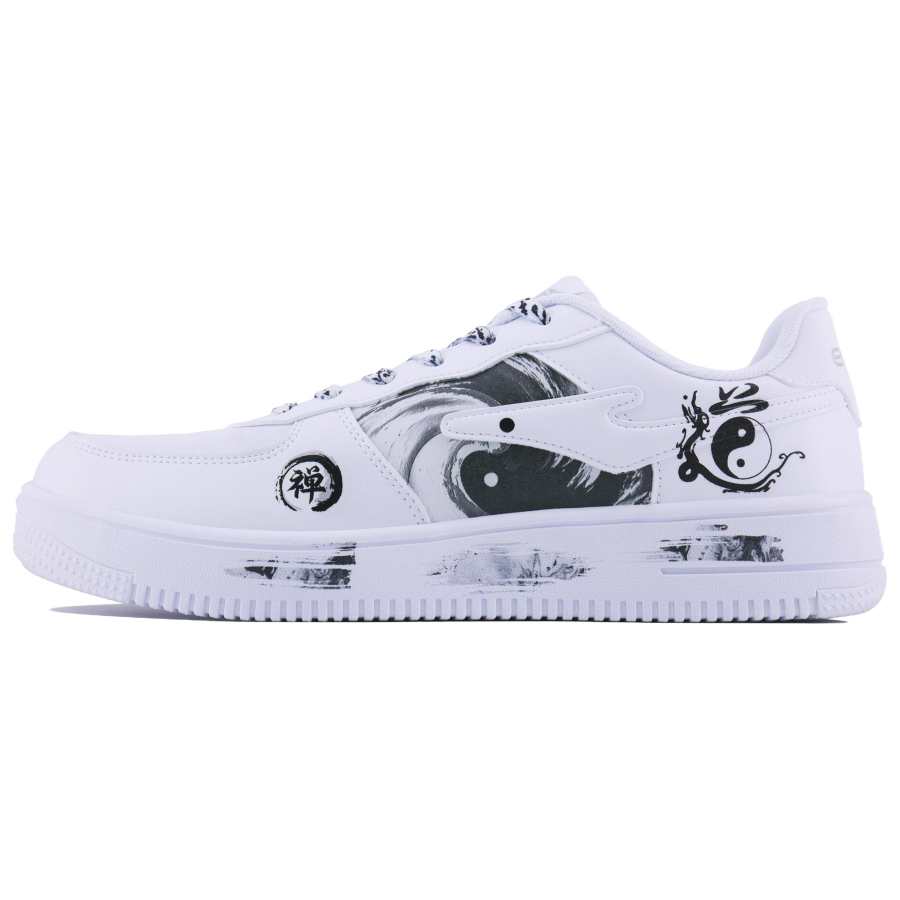 Erke Slip Resistant, Abrasion Resistant, Breathable Low top Skateboard Shoes Men's White