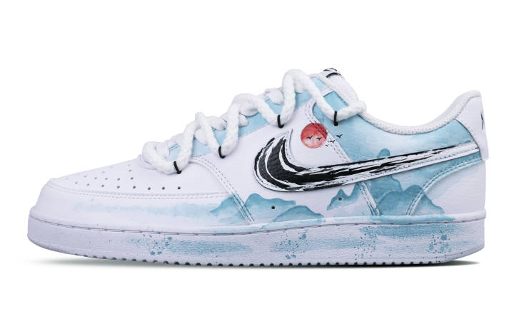Nike Nike Court Vision 1 Low top Skateboard Shoes Men's Cyan