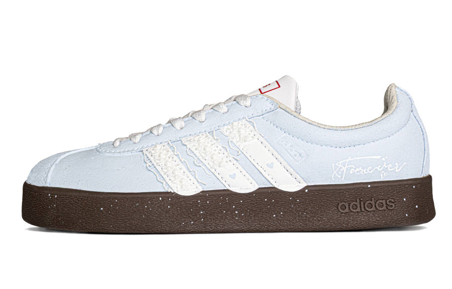 Adidas Adidas VL COURT 2.0 Milk Blue MONE By MONE Leather Abrasion Resistant Lightweight Breathable