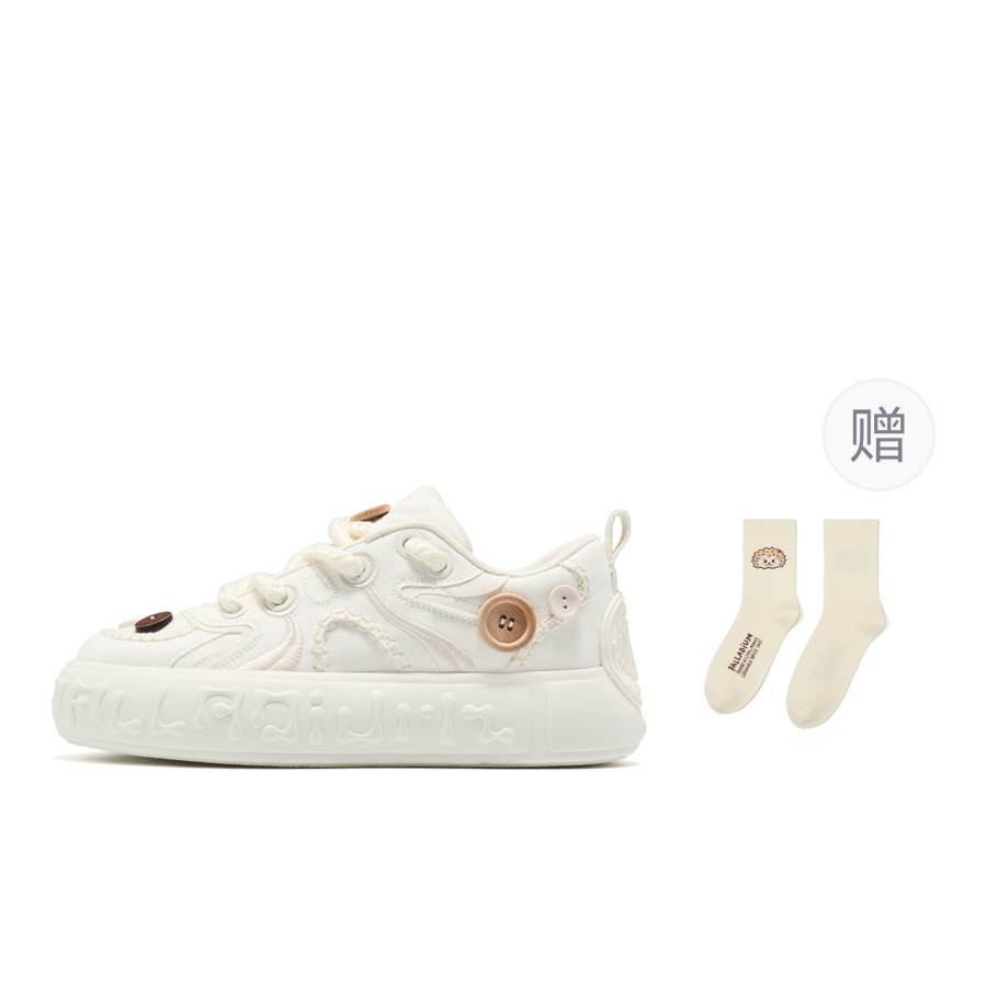 Palladium Buckle Shoes Casual Shoes Fashion Trend Round Tip Lace Up Skateboard Shoes Unisex