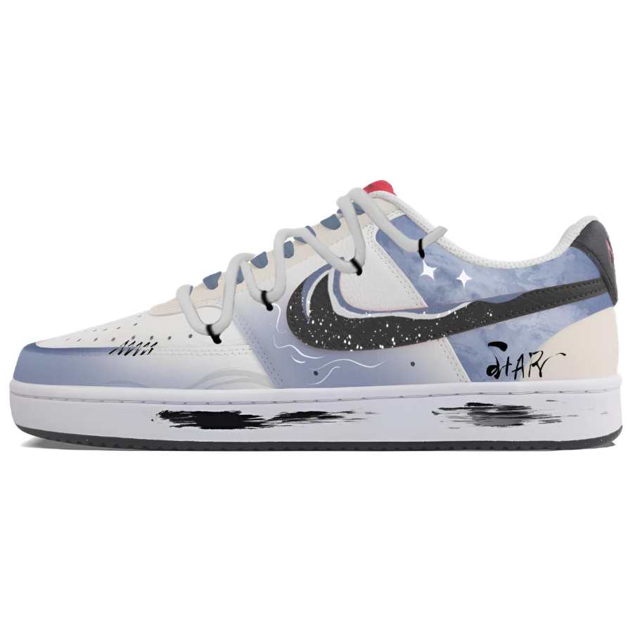 Nike Nike Court Vision 1 Abrasion Resistant Lightweight Wear resistant And Lightweight Low top Skateboard Shoes Men's Blue