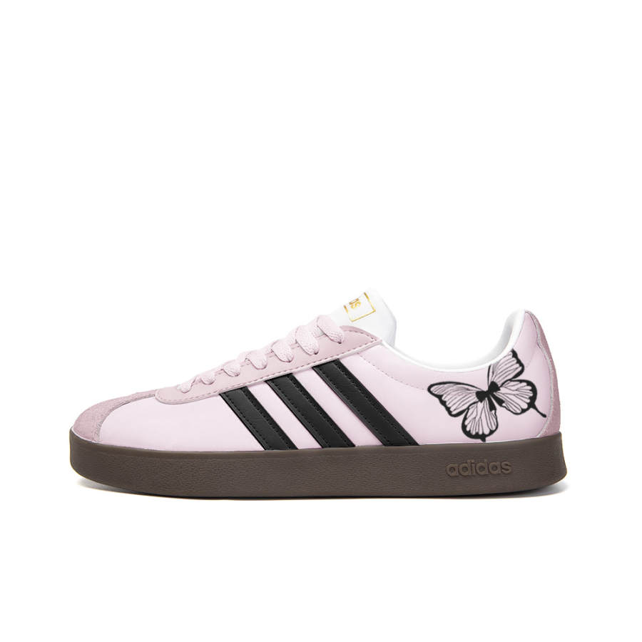 Adidas Neo VL Court 2.0 Slip Resistant Abrasion Resistant Low top Skateboard Shoes Unisex Pink Black