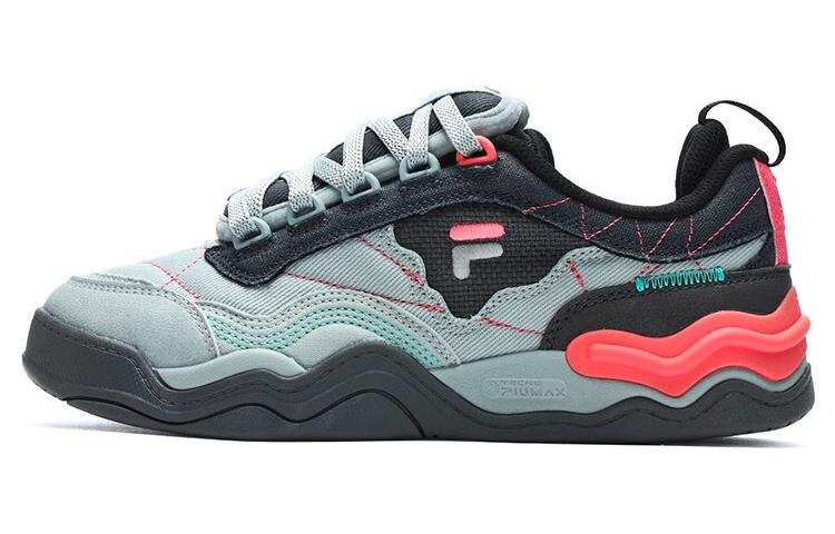 FILA FUSION KICK Wave Sole Skateboard Shoes Fabric Low top Skateboard Shoes Women's Gray Blue