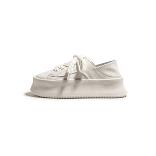 KBNB Lightweight Height Increasing Low top Skateboard Shoes Women's White