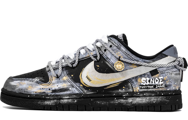 Nike Nike Dunk Skateboard Shoes Unisex Low Top White/Gold/Blue