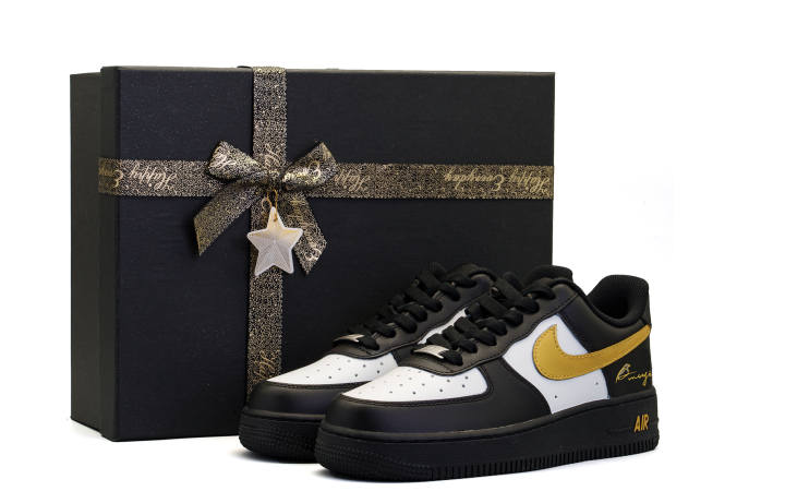 Nike Nike Air Force 1 Cushioning, Wear Resistant Low top Skateboard Shoes Women's Black White