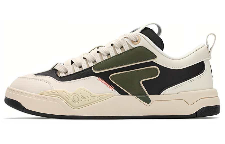 FILA FUSION Nollie Impact Resistance Quick Dry Abrasion Resistant Low top Skateboard Shoes Men's White