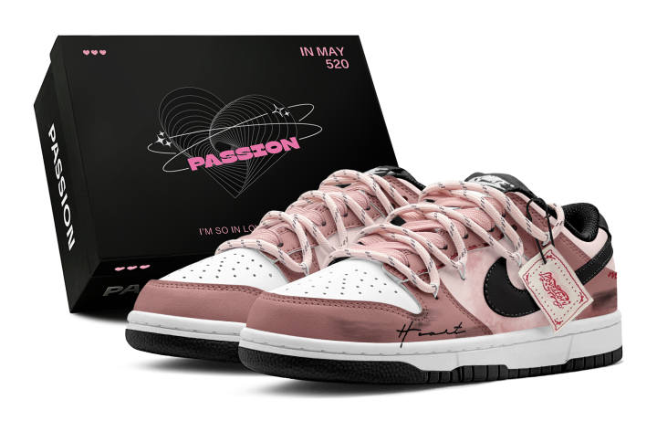Nike Nike Dunk Abrasion Resistant Abrasion Resistant Low top Skateboard Shoes Women's Pink Brown