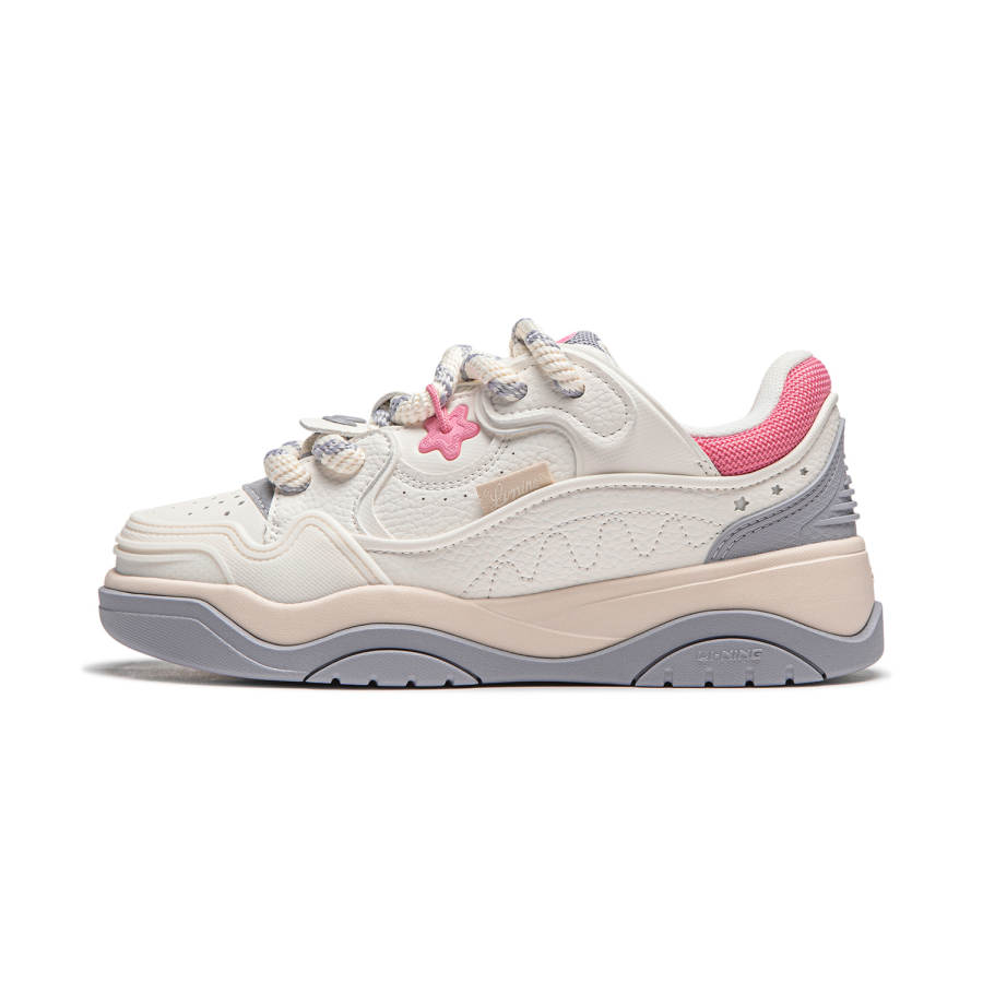 Li-Ning Li Ning Low top Skateboard Shoes Women's White Gray