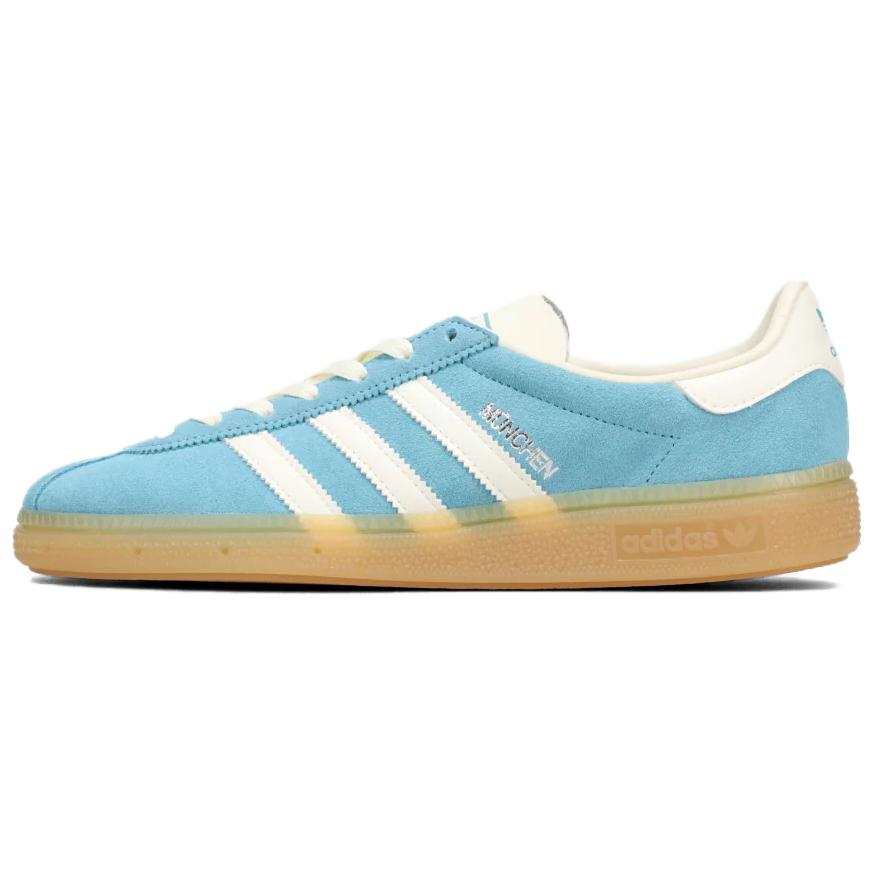 Adidas Originals München Abrasion Resistant Abrasion Resistant Low top Skateboard Shoes Women's Blue