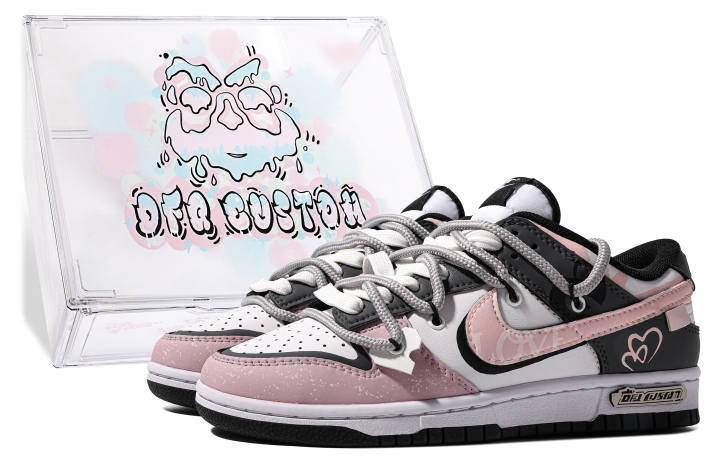 Nike Nike Dunk Skateboard Shoes Women's Low Top Gray/Pink/White