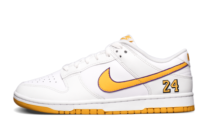 Nike Nike Dunk Slip Resistant Abrasion Resistant Low top Skateboard Shoes Men's White Yellow