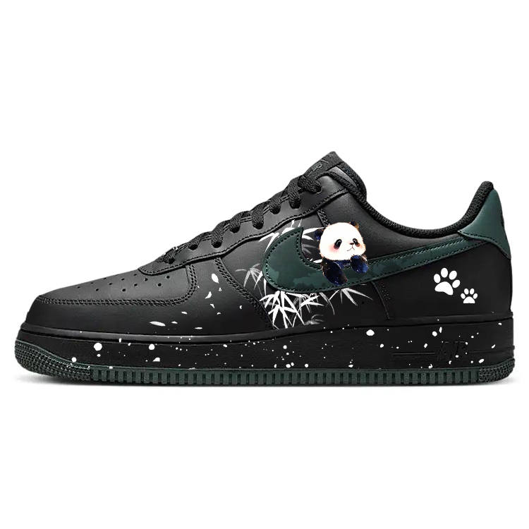 Nike Nike Air Force 1 Slip Resistant, Abrasion Resistant, Lightweight Low top Skateboard Shoes Unisex Black Green