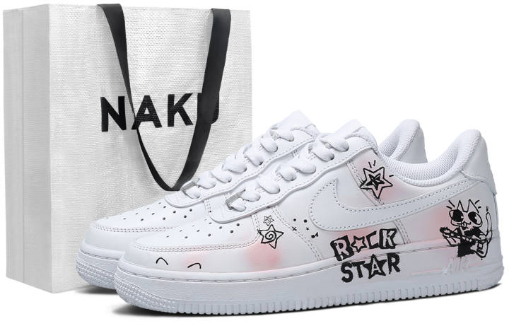 Nike Nike Air Force 1 07 Height Increasing Balance Abrasion Resistant Lightweight Low top Skateboard Shoes Women's White