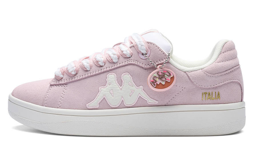 Kappa Backrest With Backrest Synthetic Leather Lightweight Low top Skateboard Shoes Women's Pink