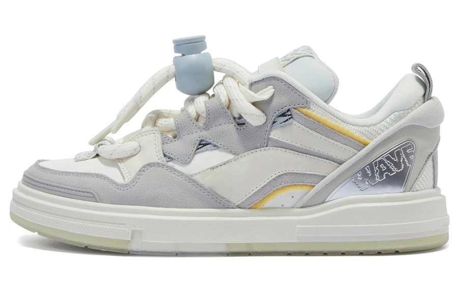 Li-Ning Li Ning Wave SWAG Slip Resistant Low top Gourd Shaped Lock, Low Top Puffy Skate Shoes Women's Microcrystalline Gray