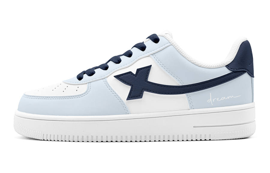 XTEP Air Force 1 Slip Resistant Abrasion Resistant Low top Skateboard Shoes Women's Blue