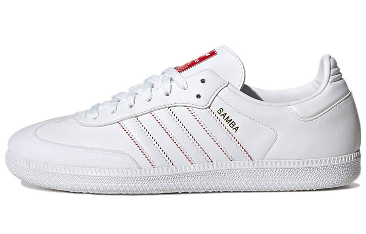 Adidas Originals x Disney Samba Casual Abrasion Resistant Low top Skateboard Shoes Men's White Red