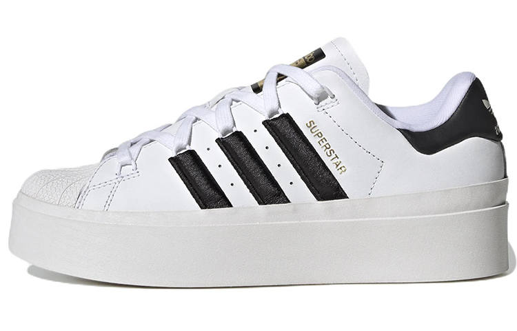 Adidas Originals Superstar Bonega Leather Comfortable Low top Skateboard Shoes Women's White Black
