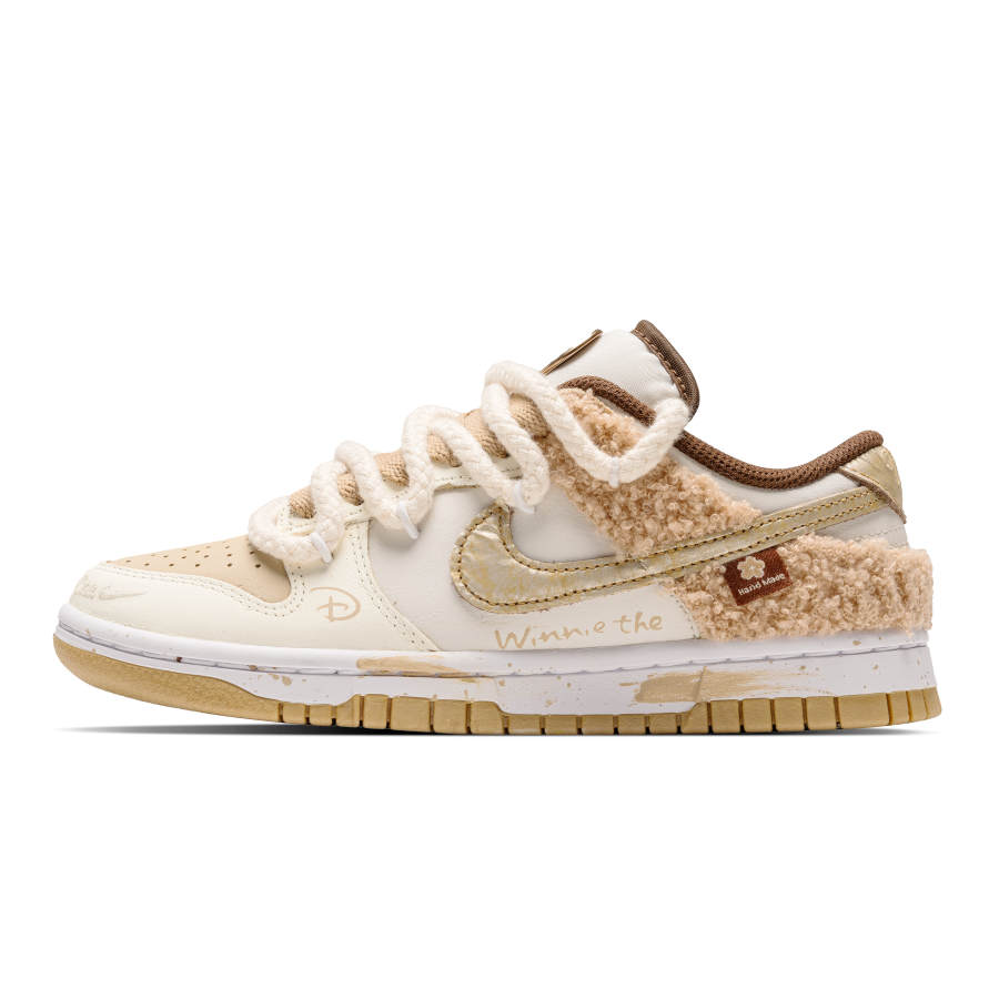 Nike Nike Dunk Honey Jar Bear Slip Resistant Abrasion Resistant Low top Skateboard Shoes Women's Apricot