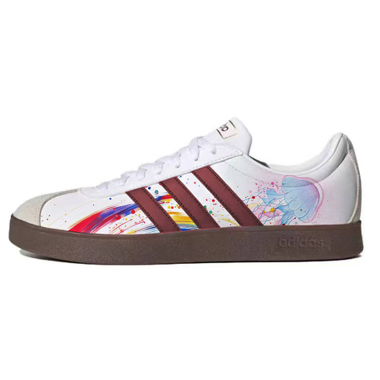 Adidas Neo VL Court 2.0 Bubble Jellyfish Slip Resistant Abrasion Resistant Low top Skateboard Shoes Unisex White