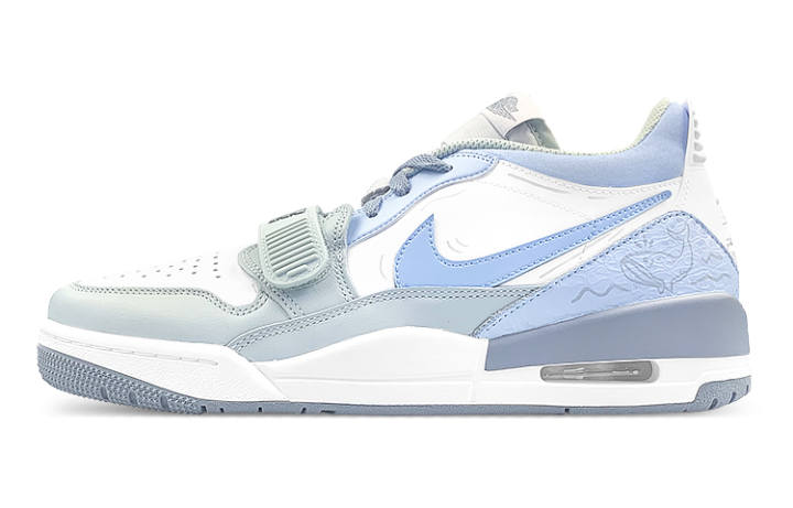 Jordan Jordan Legacy 312 Low top Skateboard Shoes Men's White Blue Green