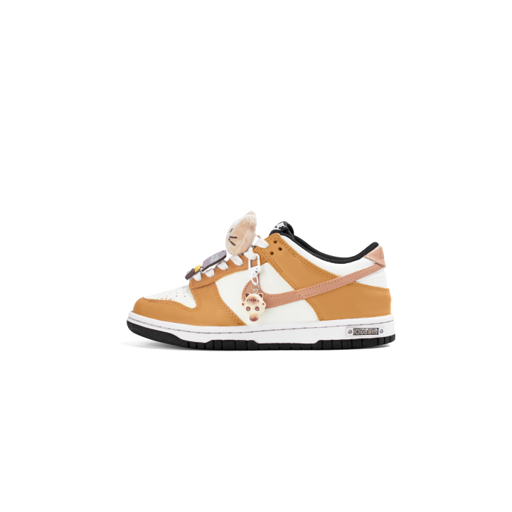 Nike Nike Dunk Synthetic Leather Abrasion Resistant Low top Skateboard Shoes Unisex Orange