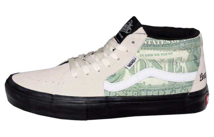 Vans Grosso Supreme x Grosso Skate Vans Mid 'Dollar Bill - White'
