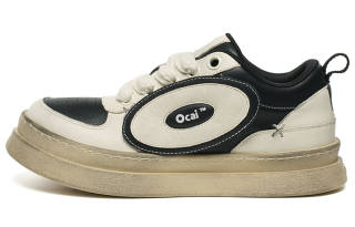 Ocai Slip Resistant, Abrasion Resistant, Height Increasing Low top Skateboard Shoes Unisex Black White