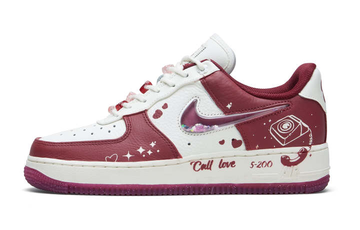 Nike Nike Air Force 1 'Valentine Day' Low top Skateboard Shoes Women's White Red