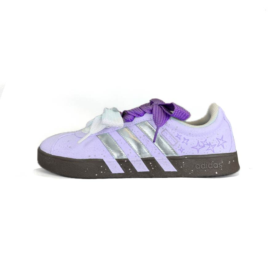 Adidas Adidas VL COURT 2.0 Abrasion Resistant Low top Skateboard Shoes Unisex Purple