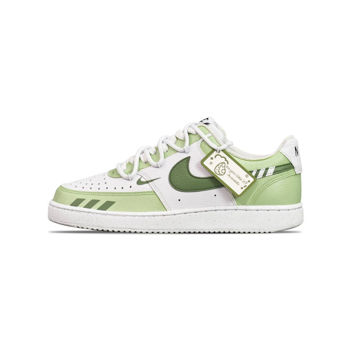 Nike Nike Court Vision 1 LOW Next Nature Slip Resistant Cushioning Low top Skateboard Shoes Men's White Green
